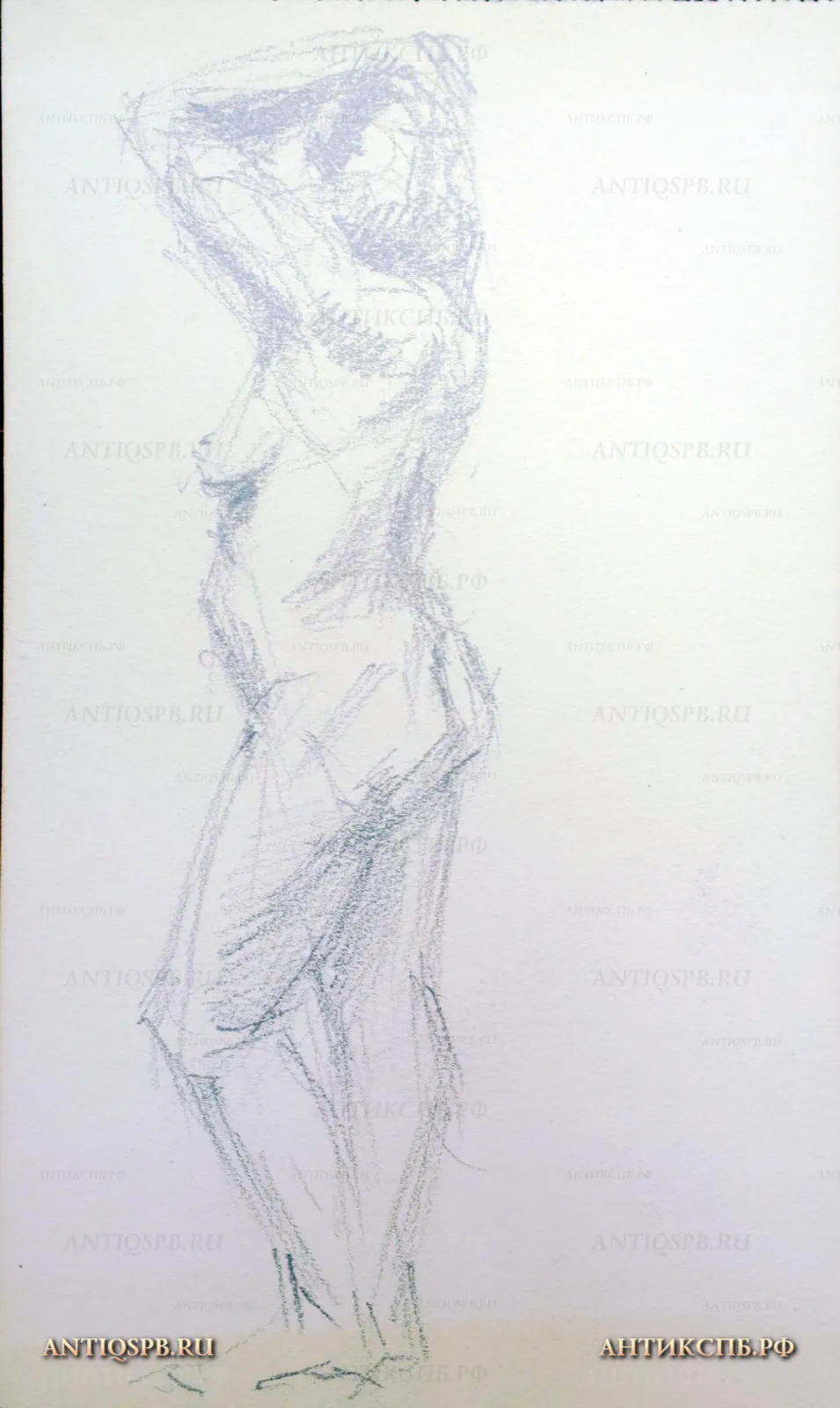 Рисунок "Натурщица". Бумага, карандаш. Вт. четв. ХХ века. СССР. №17341.43